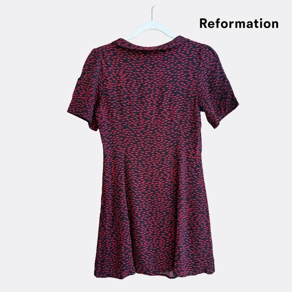 Reformation Neta Dress – French Kiss – Size 2 – NWT – Short Sleeve Mini Dress - Picture 5 of 7